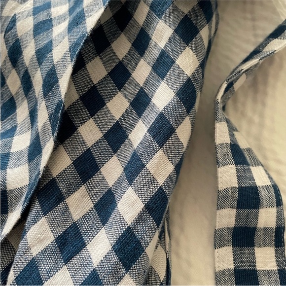 Polo Ralph Lauren Gingham Linen Midi Wrap Skirt - Picture 7 of 9